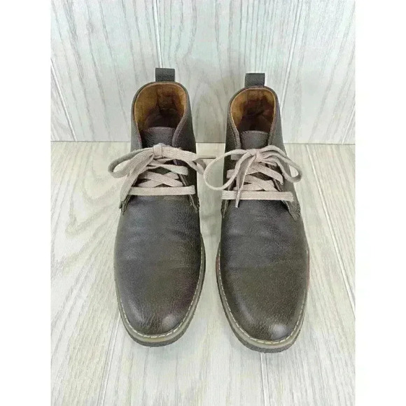 Deer Stags Chukka Boots Boys 7M Freeport Jr. Dark Brown Comfort Lace Up Shoe EUC - Picture 4 of 9